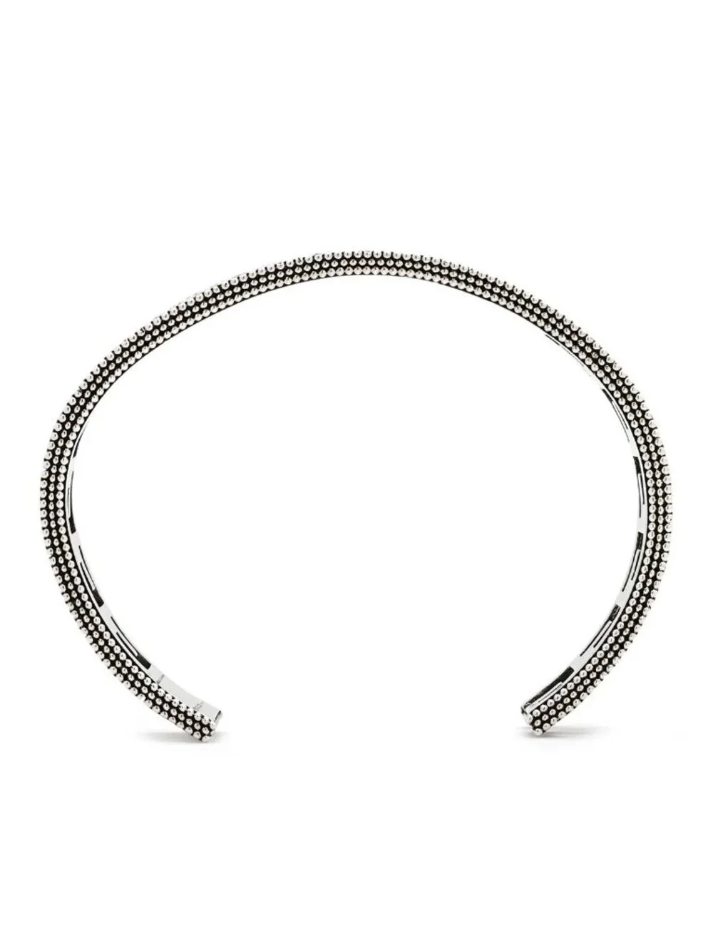 Gucci Bracelet Square G Arabesque 925 Sterling Silver Open Bangle Cutout